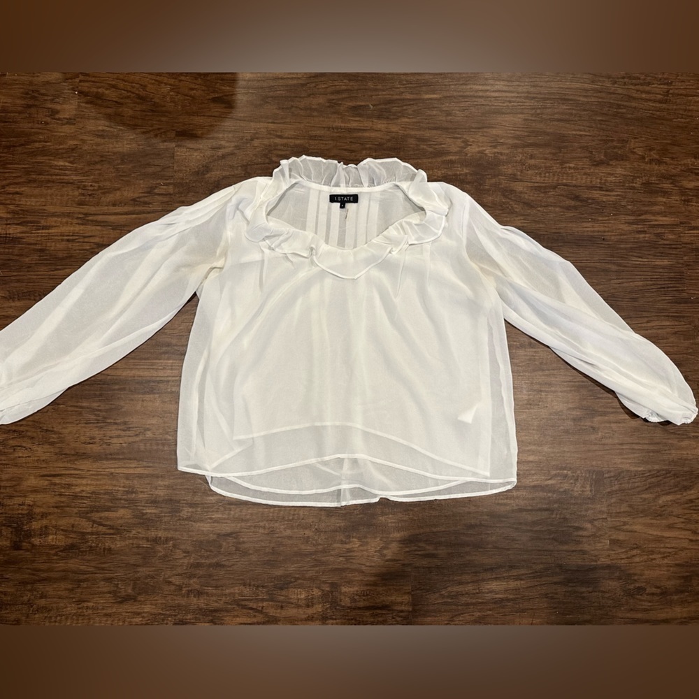 1 State Women’s White Blouse Size Small